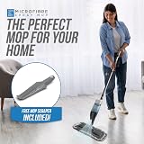 TDBS Microfibre Floor Spray Mop 600ML 3 Pads 360° Swivel Scraper view 2