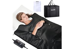 noerishia Portable Sauna Blanket for Home, Portable Design, Relaxation and Detox Washable & Foldable with Carrying Bag and Remote Control, 88-158℉, 10-60 Minutes Timer, (6 x 2.62) FT