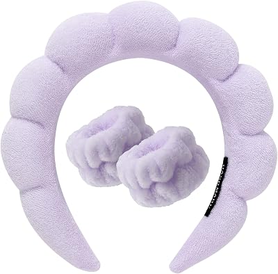DRESHOW Spa Headband and Wristbands Set Makeup Skincare Non Slip