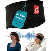 iDreaming Wireless Binaural Beats Sleep Music Headband Earphones, Black | Earbuds Sleeping Eye Mask Thin HD Stereo Speakers Also for Workout, Running, Travel, Yoga, Ideal Gifts for Men Women Mom Dad