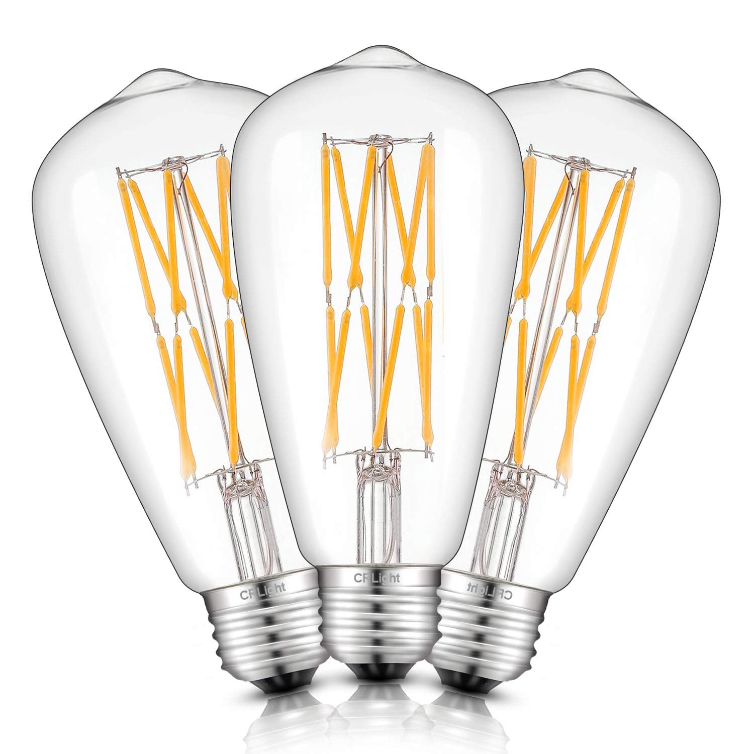 CRLight 12W Dimmable LED Edison Bulb 120W Equivalent 1200LM, 2700K Warm