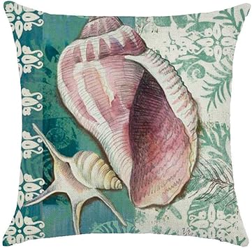 Amazon Com Wintefei Throw Pillow Case 18 Inch Vintage Sea Shell