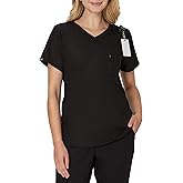 Hanes Womens Scrub Top, Comfort Fit 1-Pocket Healthcare Top for Women, Moisture-Wicking Medical Scrubs