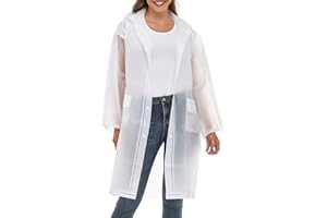 JMinger Raincoats For Women Men Reusable Portable Waterproof EVA Long Rain Ponchos with Hoods
