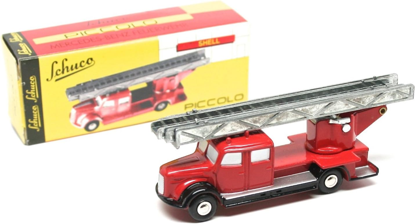Piccolos MERCEDES-BENZ FEUERWEHR / FIRE ENGINE SCHUCO 1999 Solid Die-Cast 1:90 Scale Vehicle