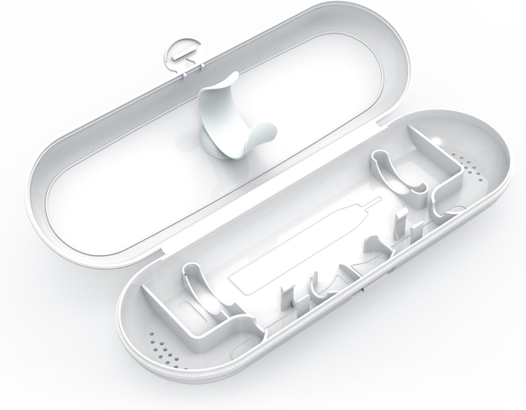 Electric Toothbrush Travel Case Anotion Toothbrush Holder Hard Plastic Case for Philips Sonicare,White