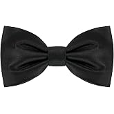 Mens Real Silk Classic Pre-Tied Bow Tie Formal Tuxedo Bow Ties for Men | Solid Color Bow Ties for Men Formal for Business Wedding with Gift Box