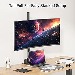 AVLT Single 40 Inch Monitor Arm Pole Top Mount With