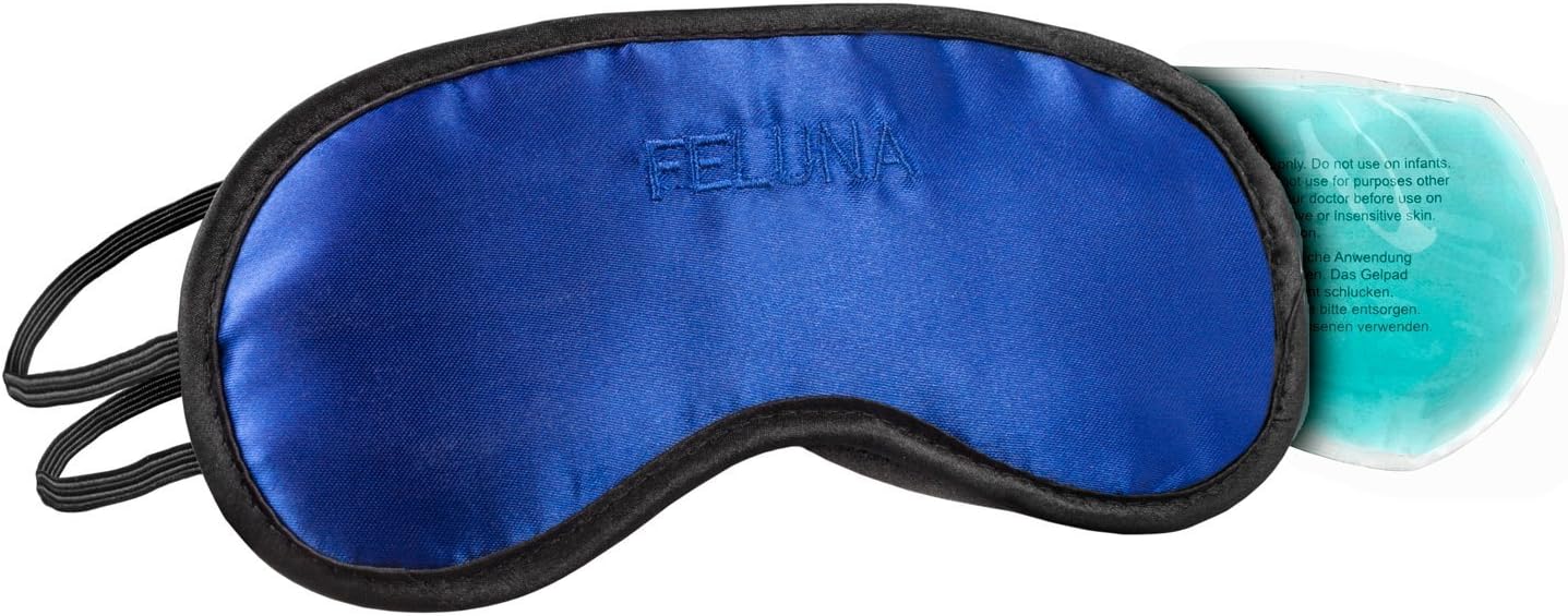 Sleeping mask with Cooling pad Sleeping Eye mask Night mask Sleeping Goggles with Adjustable Rubber Band and Silk Touch Cooling pad Helps with migraine - Image 3