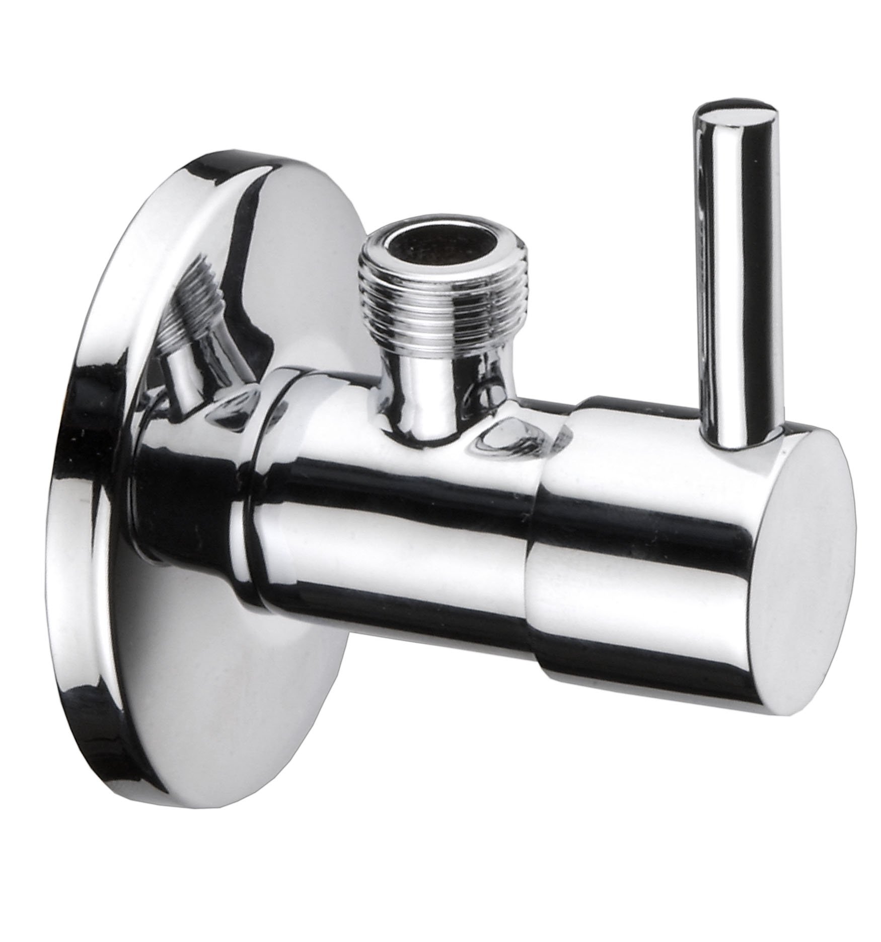 CORNAT T317005 Design Corner Valve 1/2 Round chr. 215, Chrome (Shiny) — image 1