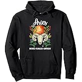 Aries Intense Fearless Aries Zodiac Sign Aries Birthday Pullover Hoodie