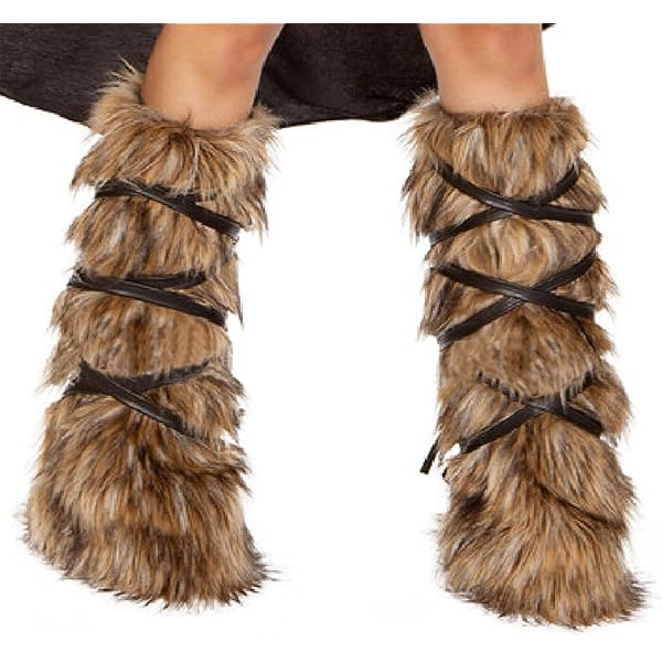 Amazon.com: BXT Women 80s Fuzzy Leg Warmers Plush Straps
