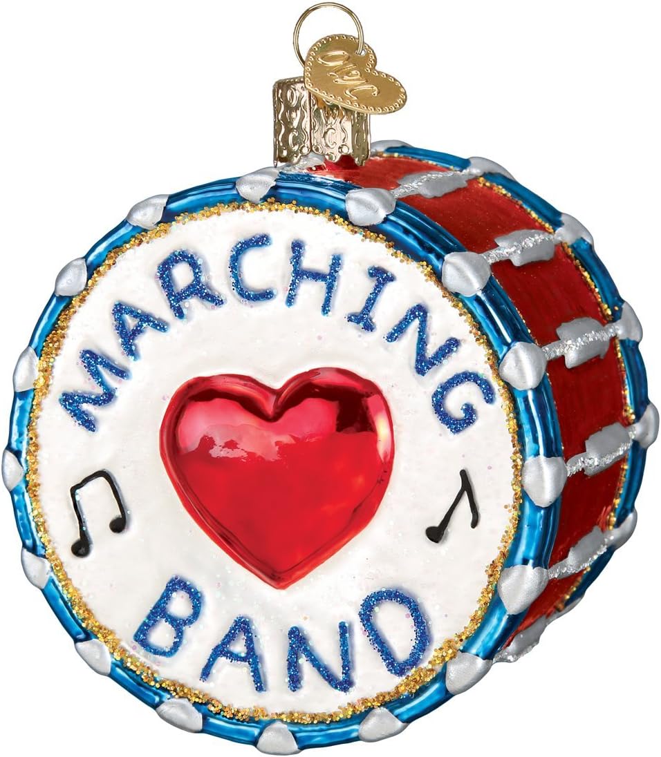 Ornaments - Old World Christmas 38052 Musical Instruments Glass Blown Ornaments for Christmas Tree Marching Band