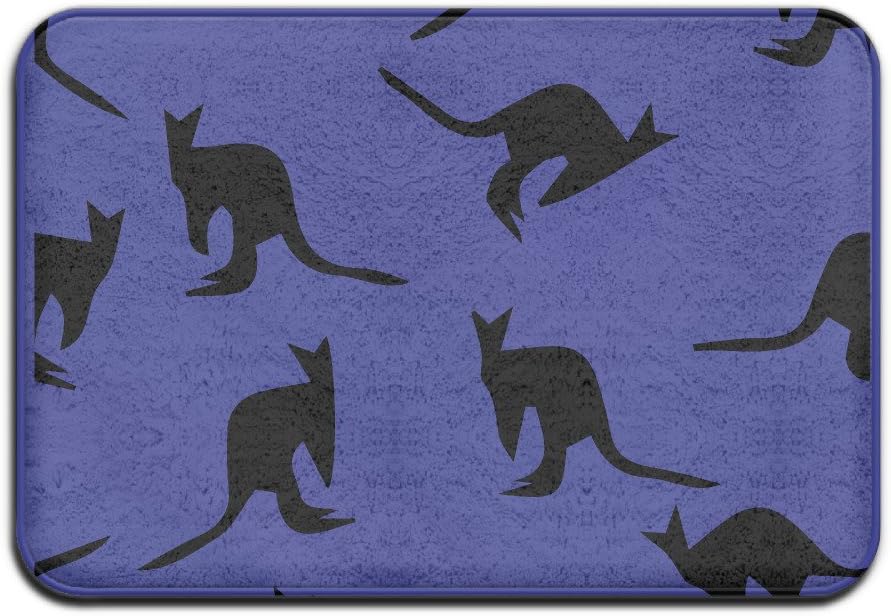 Black And White Kangaroo Personalized Door Mats