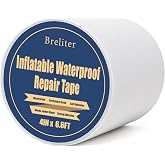 Breliter Inflatable Waterproof Repair Tape - Waterproof TPU Patch Repair Kit, Sealing Repair Tape for Air Mattress, Bounce House, Inflatable Toys, Swimming Ring - 4in x 6.6ft