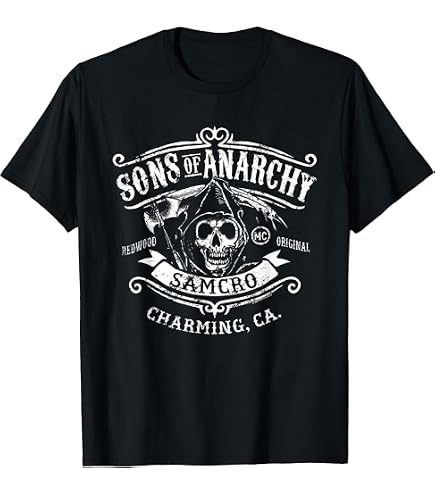 Amazon.com: Sons of Anarchy Americana Adult Black Workshirt (Adult