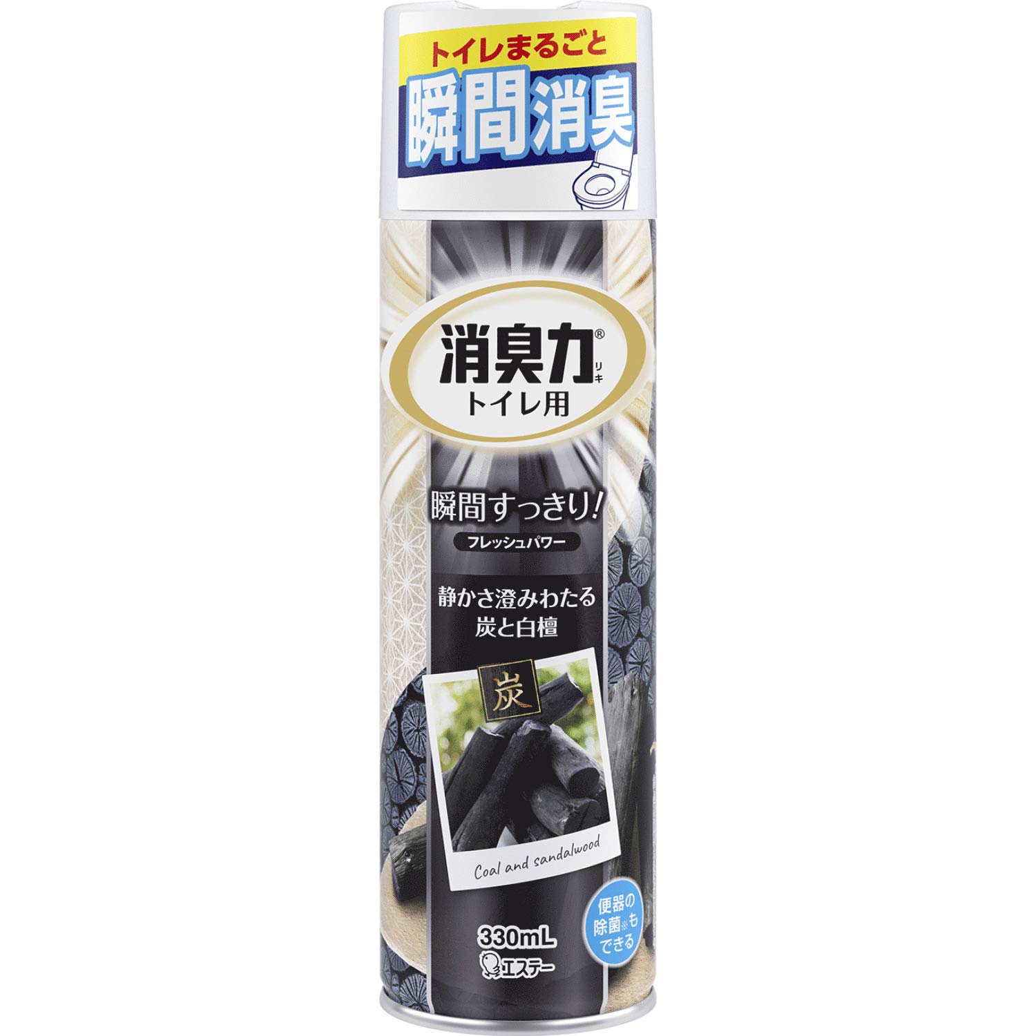 トイレの消臭力スプレー 消臭芳香剤 トイレ用 トイレ 炭と白檀の香り 330ml の商品画像