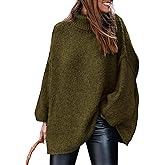 PRETTYGARDEN Women's 2026 Fall Turtleneck Oversized Sweaters Long Sleeve Chunky Knit Pullover Tops Winter Fashion Clothes
