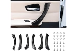 FEXON Inner Door Panel Handle and Door Pull Outer Trim Cover 1 Rear Left 2 Front Rear Right Replacement for BMW E90 E91 E92 E