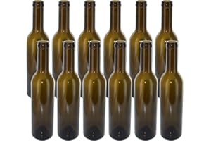 HOMEBREWERS OUTPOST Wine Bottles (Antique Green), 375mL - Case of 12
