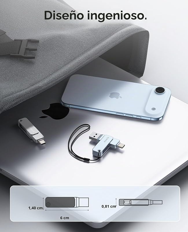 Pendrive 32 GB USB C,150MB/s Memoria USB 3.2 Gen 1, Azul, EB05