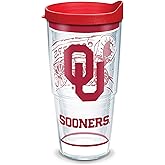 Tervis Made in USA Double Walled University of Oklahoma Sooners Insulated Tumbler Cup Keeps Drinks Cold & Hot, 24oz, Tradition