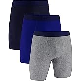 Under Armour Men's Multi-Pack Performance Tech Long-Leg Boxer Brief, 9" Inseam, All-Day Comfort