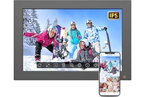 FULLJA 10.1" Digital-Picture-Frame WiFi Digital Photo-Frame - IPS Touch Screen, Motion Sensor, Auto-Rotate, Slideshow, Load Photo Video from Phone to 32GB Smart Frame Via App Email, Free Cloud, Gift for Mom