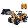 Mostop Remote Control Front Loader Construction Tractor for Adults 1583 Huina Metal RC Construction Vehicles Loader Tractor Toy 22 Channel RC Remote Control Bulldozer Toy Loader