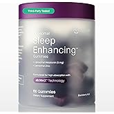 Haroutine Liposomal Sleep Enhancing Gummies, 5 mg Melatonin, 160 mg L-Theanine, 30 mg Magnesium, 4mg Zinc, Improved Sleep, Stress Reducing, Calming Supplement - 30 Servings, BlackBerry Acai Flavor