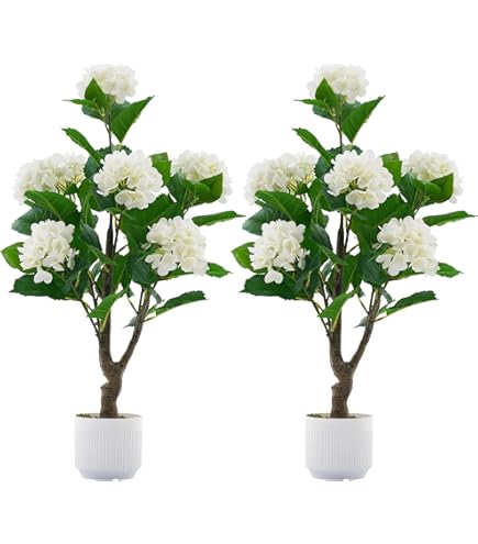 Amazon.com: 6ft Fake Hydrangea Tree, Artificial Trees with 60