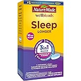 Nature Made Wellblends Sleep Longer, Melatonin 10mg, L theanine 100 mg, and GABA 100mg, Sleep Supplement, 35 Tri-Layer Tablets