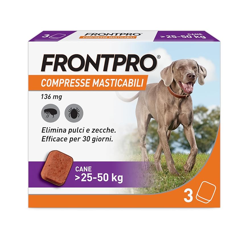 FRONTPRO 3 Compresse Masticabili Antiparassitario per Cani di Peso 25