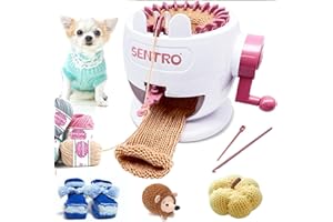 SENTRO 22 Needle Knitting Machine, Knitting Loom Set, Round Weaving Loom for Adults and Beginners, Bunny Shaped Smart Weaver, Hat Sock Scarf Loom,Arts and Crafts Knitting Kit