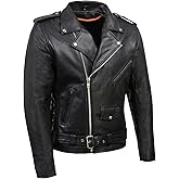 Milwaukee Leather LKM1781 Men's The Legend Classic Black Premium Leather Motorcycle Jacket w/Quilted Liner