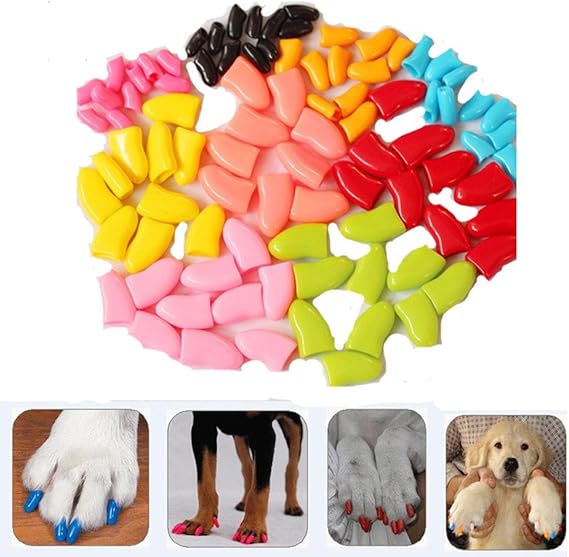 Amazon Qzsky 犬用ネイルキャップ ネイルアート クリスタル 柔らかい ゴム カラフル爪カバー 犬爪カバー ひっかき防止 個入 色のランダム ペット用品 通販