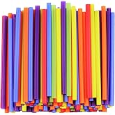 Comfy Package Jumbo Smoothie Boba Straws [100 Pack] Assorted Colors | 8.5" High, 10 MM Wide, Strong BPA-Free Plastic, Bright Colors, Milkshakes, Iced Coffee, Slushies &amp; Parties