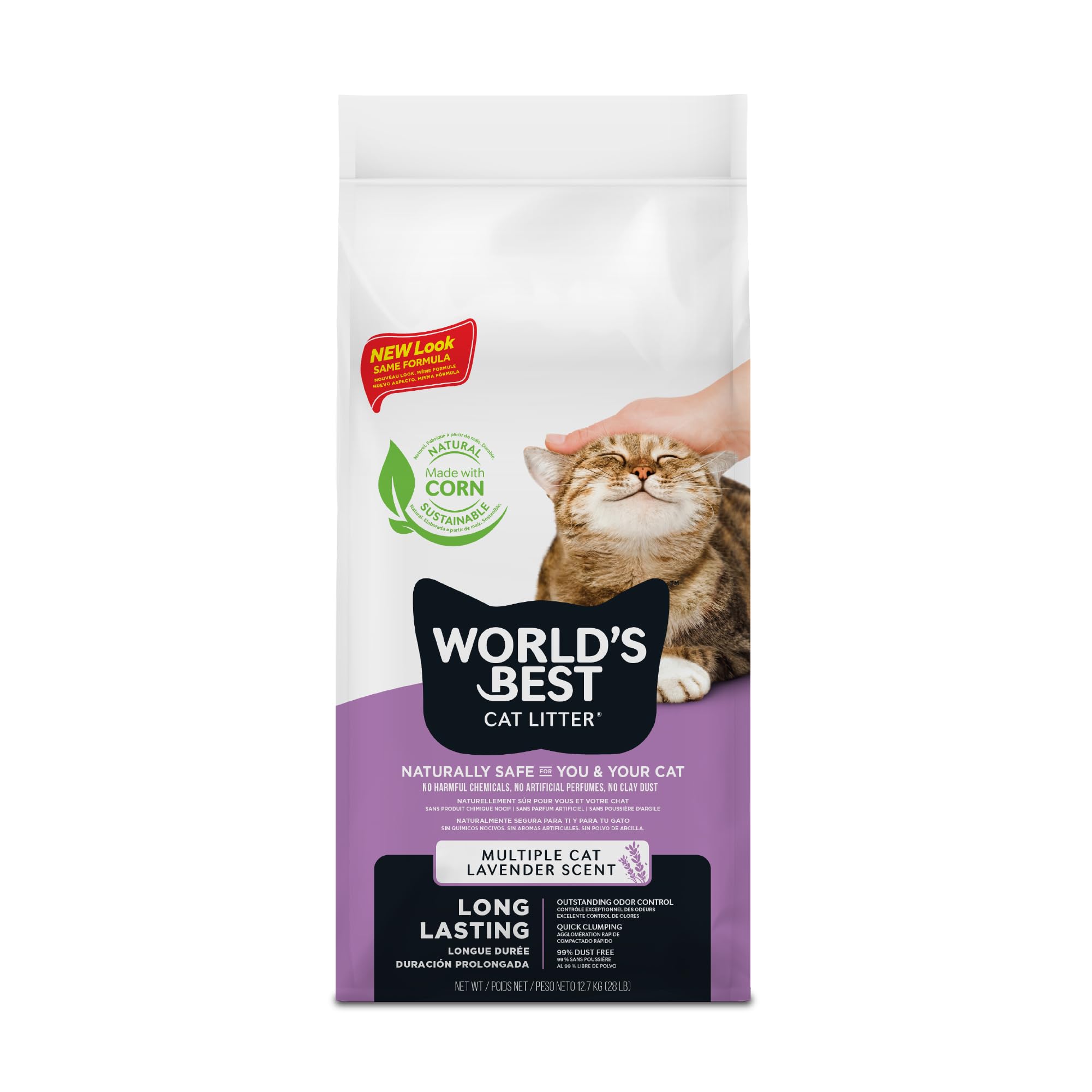World's Best Cat Litter, Clumping, Biodegradable, Lavender 12.7kg