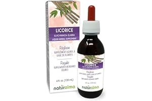 Naturalma Licorice or Liquorice (Glycyrrhiza glabra) Root Alcohol-Free Tincture - 4 fl oz Liquid Extract in Drops - Herbal Supplement - Vegan