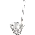 Winco TB-20 Taco Salad Bowl Fry Basket, Round, 18" Hdl TB-20-Round, Chrome, Medium