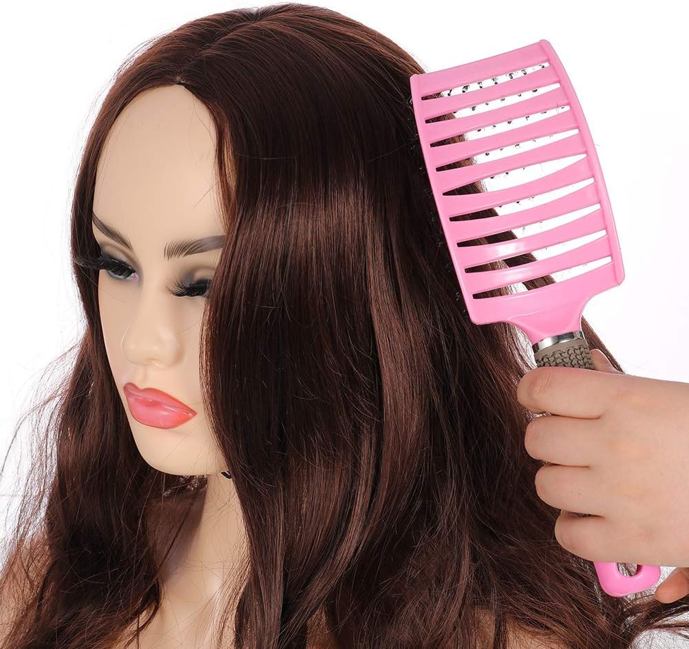 umorismo 3 Pack Hair Brush Set - Vented Curved & Detangling Brushes for Natural Curly, Straight, Wet or Dry Hair - Image 5