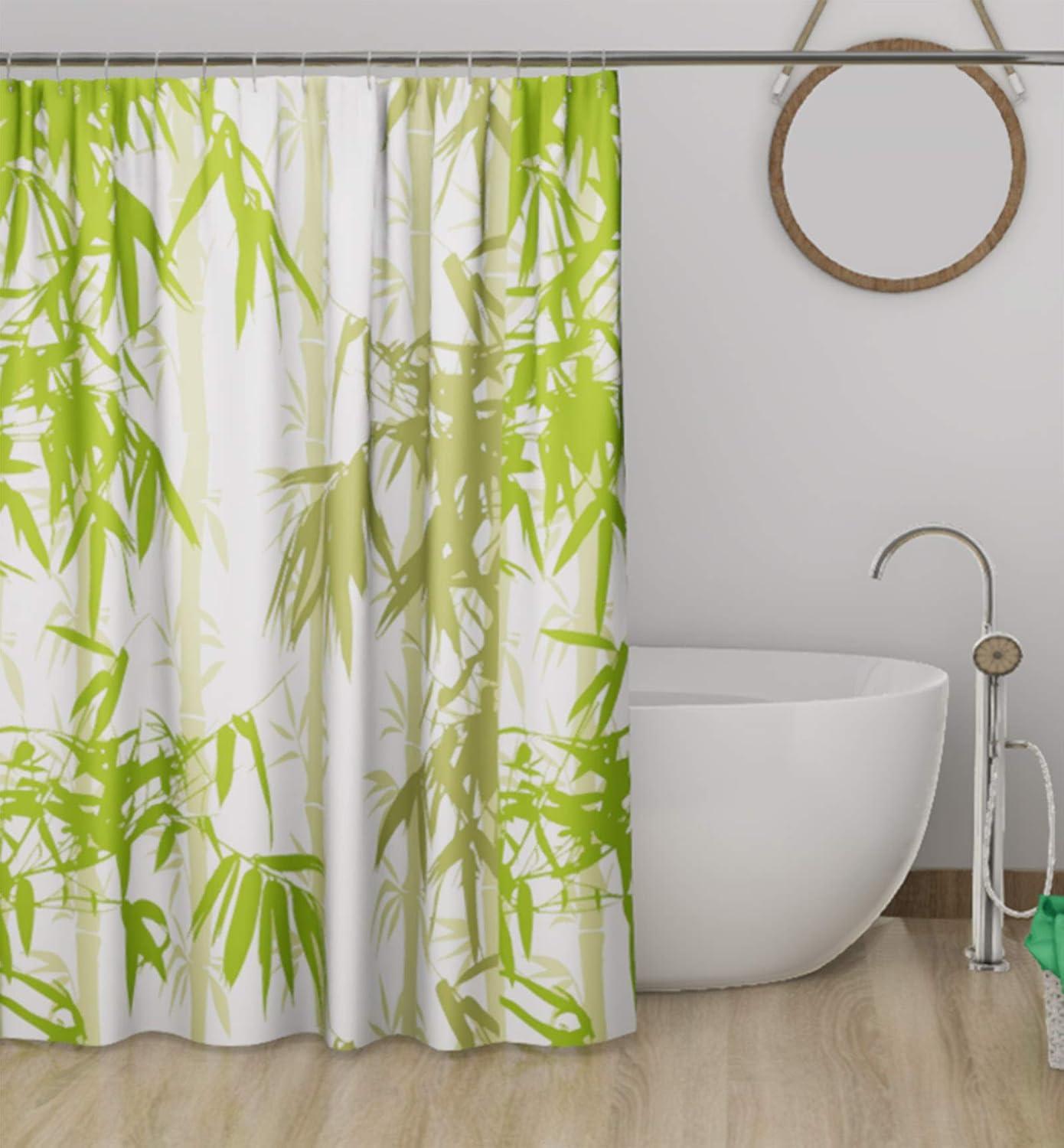 Lushomes Digitally Printed Bamboo Designer Bathroom Shower Curtain