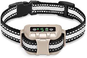 TRULROX Bark Collar No Bark Collar Rechargeable Anti bark Collar with Adjustable Sensitivity and Intensity Beep Vibration and No Harm Shock Bark Collar for Small Medium Large Dogs