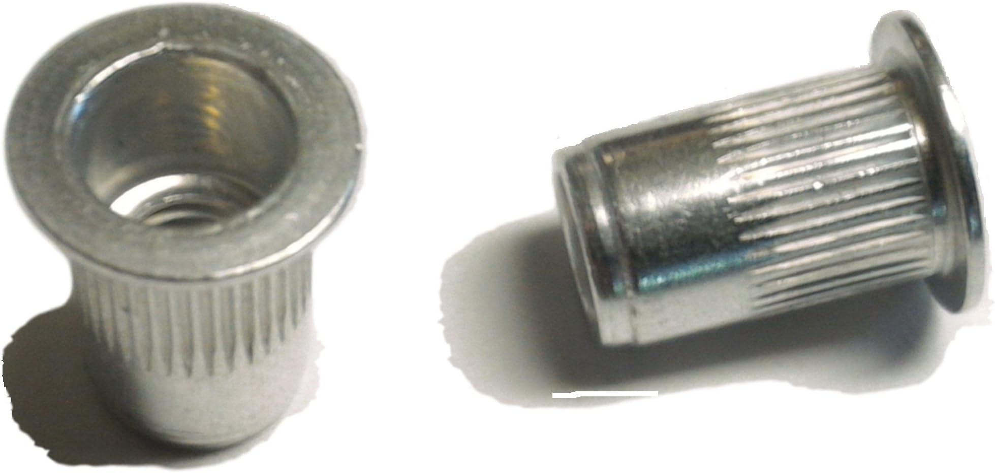 25 pcs 10-24 Flat Head Ribbed Body Aluminum Rivet Nuts LFA-10130R … …