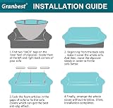 Granbest High Stretch 2 Seater Sofa Cover Universal Jacquard Black view 7