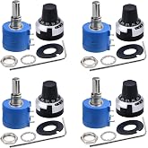 DaFuRui 4Pcs 3590S-2-102L 1K 10-Turn Wire Wound Precision Potentiometer