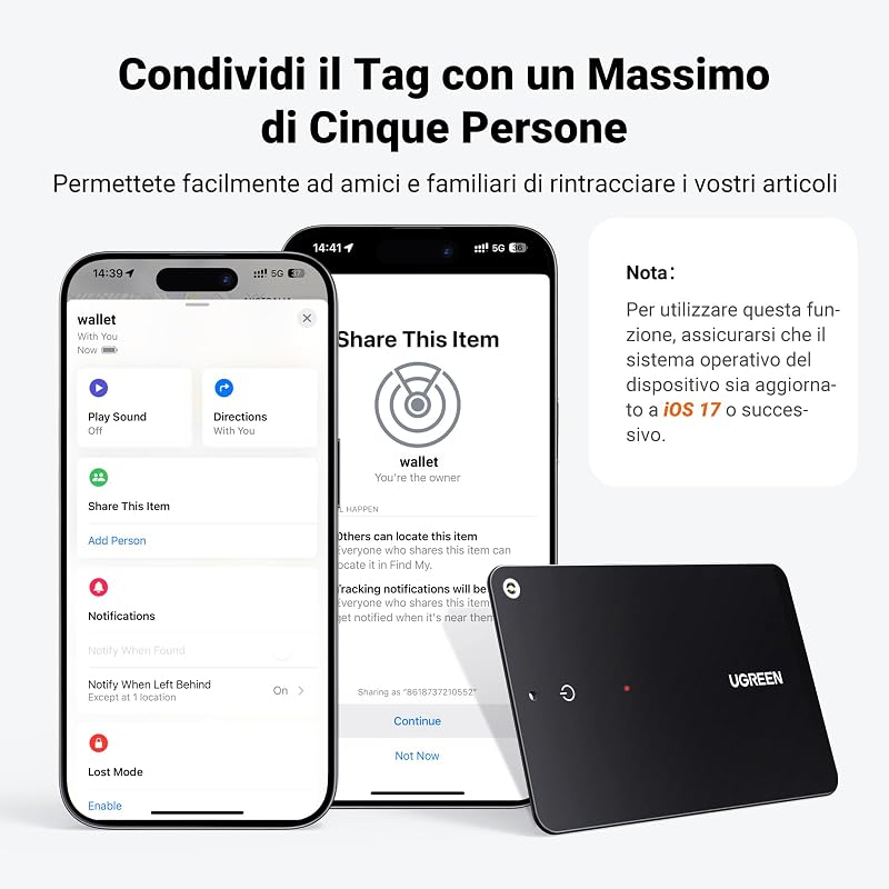 FineTrack Slim Smart Finder Localizzatore 1.7MM (Solo iOS) — foto 8 di 8