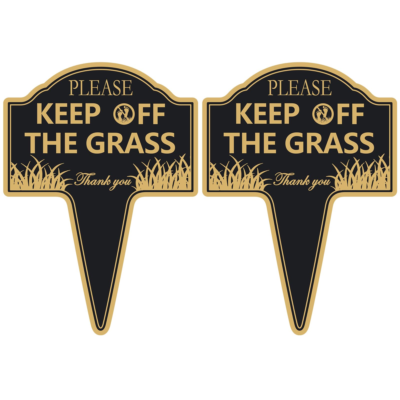 Photo 1 of XIAOKAIYAN Please Stay off Grass Signs for Yard Keep off the Grass Sign with Stake for Lawn Heavy-duty Aluminum Double Sided No Pooping and Peeing Dog Yard Sign (13.58 X 9.65 In,2-Pack) (2)