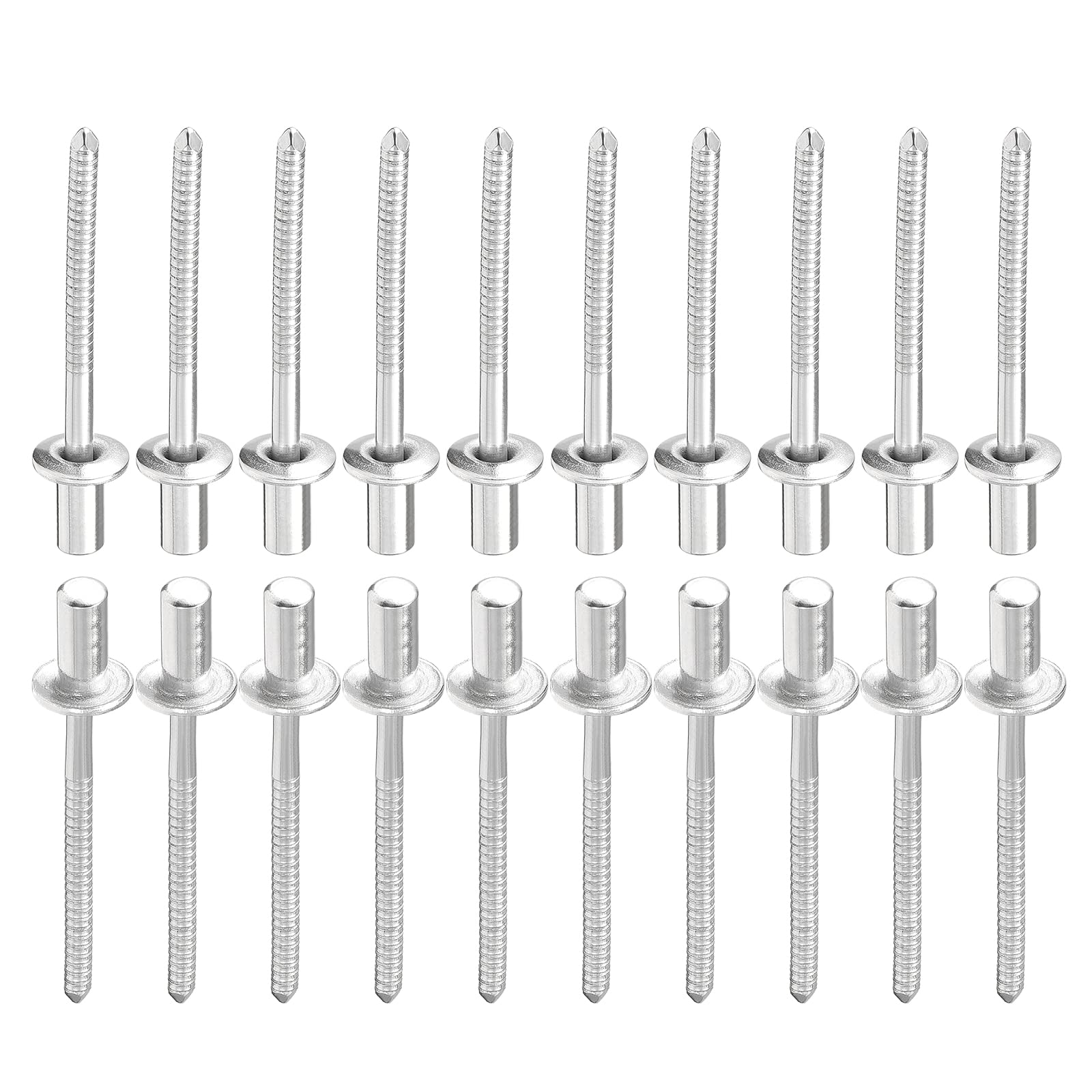 DTGN 4mm x 9mm (DXL) Blind Rivets - 50Pack - Good for Machinery Joining - 304 Stainless Steel Dome Closed End Rivet