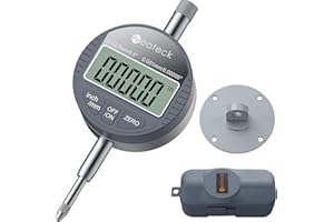 Neoteck DTI Digital Dial Indicator 0.5 inch/12.7mm, High Resolution: 0.00005 inch/ 0.001mm, Digital Probe Indicator Dial Test Gauge